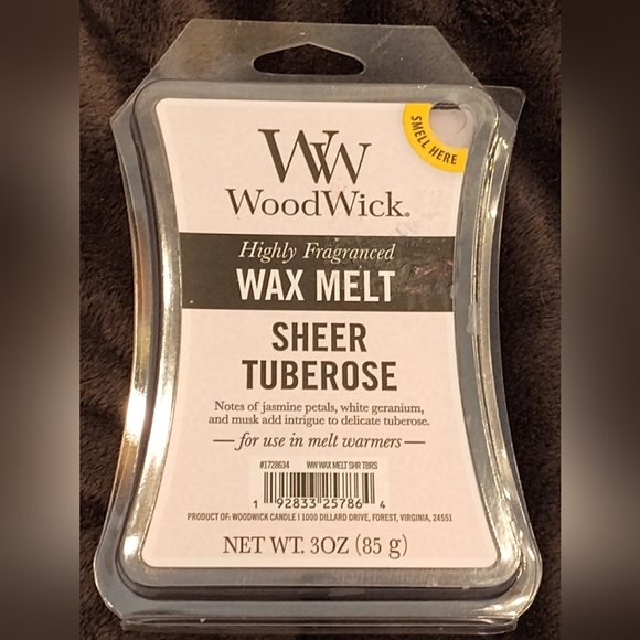 WoodWick Sheer Tuberose Wax Melt - Black and White - Picture 1 of 3